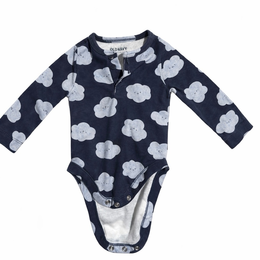 Old Navy Dark Blue Cloud Pattern Bodysuit